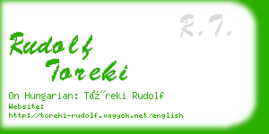 rudolf toreki business card